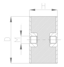 JNDE型<a href='http://www.ghjaqe.cn' target='_blank'><u>橡胶减震器</u></a>结构